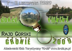 Studencki Rajd Górski „Gronie” - plakat - więcej wiadomości o rajdzie na Forum